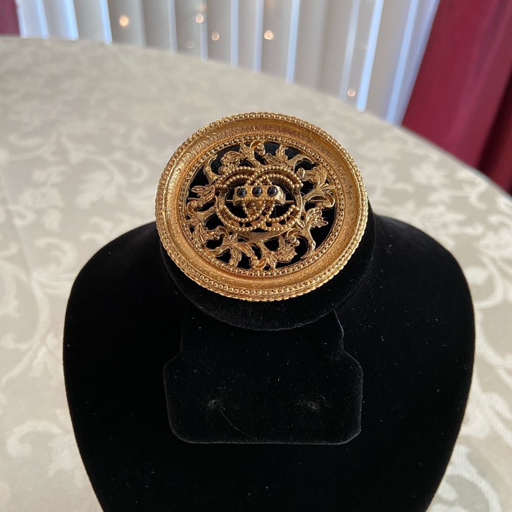 CHANEL gold-tone Byzantine Brooch